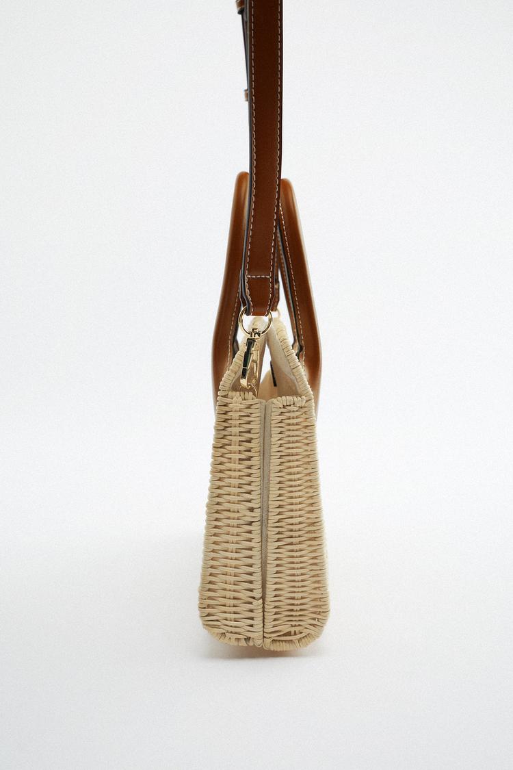 RIGID CROSSBODY BAG Natural ZARA Canada